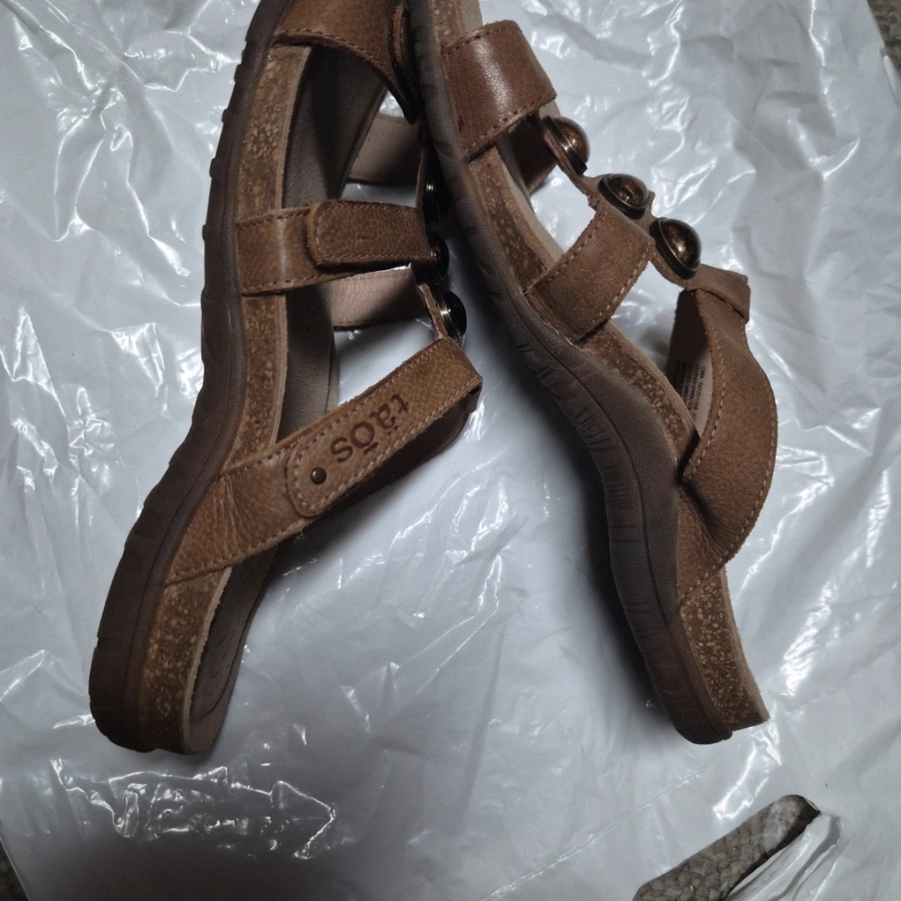 Taos Brown Leather Comfort Sandals
